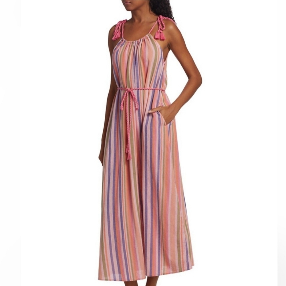 Xirena Esme Maxi Cotton/Linen Blend Striped Dress
